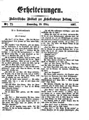 Erheiterungen (Aschaffenburger Zeitung) Donnerstag 28. März 1867