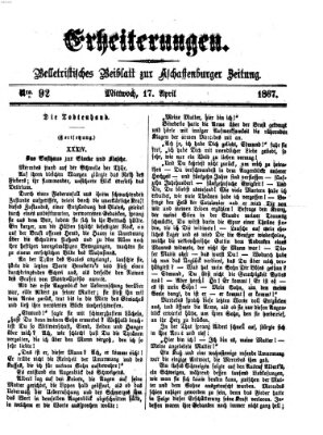 Erheiterungen (Aschaffenburger Zeitung) Mittwoch 17. April 1867