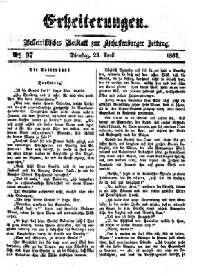 Erheiterungen (Aschaffenburger Zeitung) Dienstag 23. April 1867