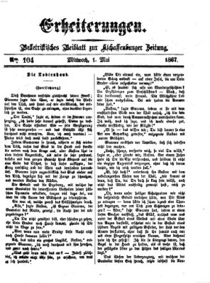 Erheiterungen (Aschaffenburger Zeitung) Mittwoch 1. Mai 1867