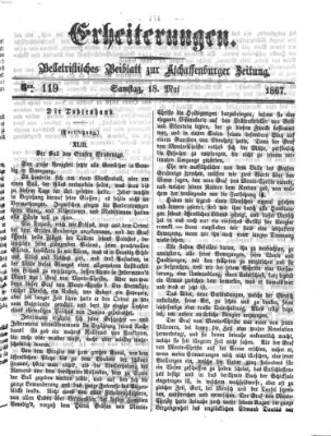 Erheiterungen (Aschaffenburger Zeitung) Samstag 18. Mai 1867