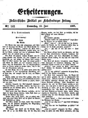 Erheiterungen (Aschaffenburger Zeitung) Donnerstag 13. Juni 1867