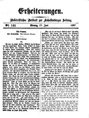 Erheiterungen (Aschaffenburger Zeitung) Montag 17. Juni 1867