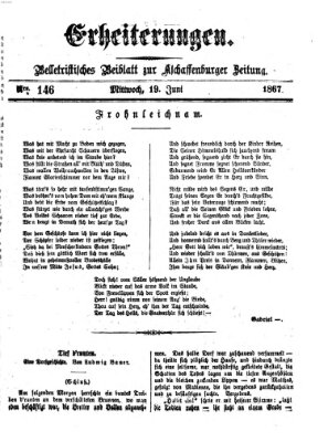 Erheiterungen (Aschaffenburger Zeitung) Mittwoch 19. Juni 1867