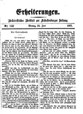 Erheiterungen (Aschaffenburger Zeitung) Montag 24. Juni 1867