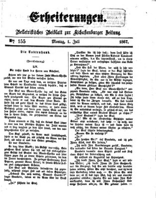 Erheiterungen (Aschaffenburger Zeitung) Montag 1. Juli 1867