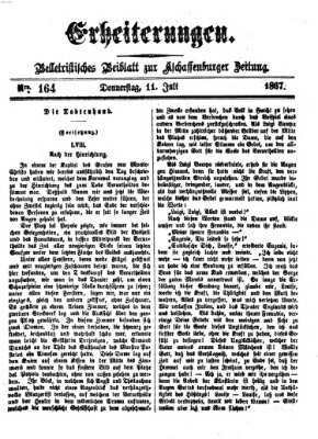 Erheiterungen (Aschaffenburger Zeitung) Donnerstag 11. Juli 1867