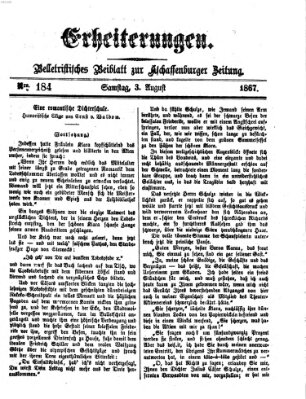 Erheiterungen (Aschaffenburger Zeitung) Samstag 3. August 1867