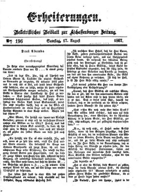 Erheiterungen (Aschaffenburger Zeitung) Samstag 17. August 1867