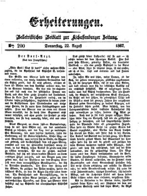 Erheiterungen (Aschaffenburger Zeitung) Donnerstag 22. August 1867