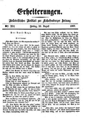 Erheiterungen (Aschaffenburger Zeitung) Freitag 23. August 1867