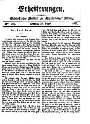 Erheiterungen (Aschaffenburger Zeitung) Dienstag 27. August 1867