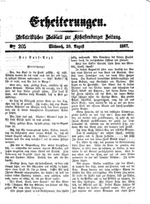 Erheiterungen (Aschaffenburger Zeitung) Mittwoch 28. August 1867