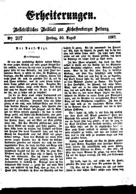 Erheiterungen (Aschaffenburger Zeitung) Freitag 30. August 1867