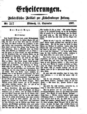 Erheiterungen (Aschaffenburger Zeitung) Mittwoch 11. September 1867