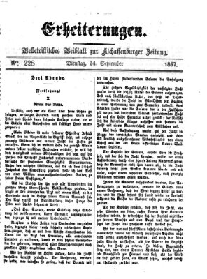 Erheiterungen (Aschaffenburger Zeitung) Dienstag 24. September 1867