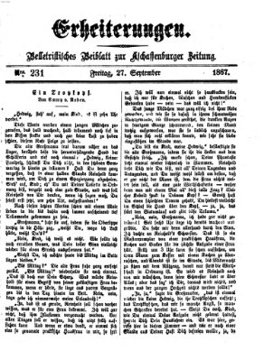 Erheiterungen (Aschaffenburger Zeitung) Freitag 27. September 1867