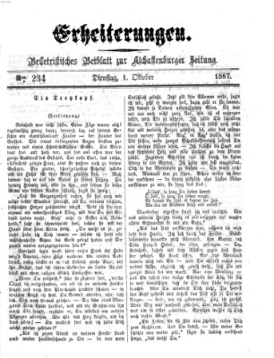 Erheiterungen (Aschaffenburger Zeitung) Dienstag 1. Oktober 1867