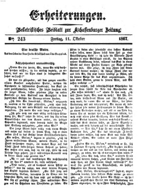 Erheiterungen (Aschaffenburger Zeitung) Freitag 11. Oktober 1867