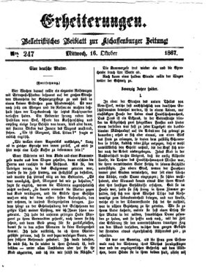 Erheiterungen (Aschaffenburger Zeitung) Mittwoch 16. Oktober 1867