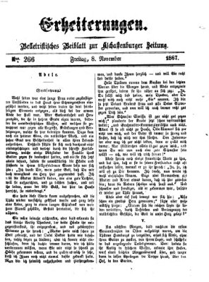 Erheiterungen (Aschaffenburger Zeitung) Freitag 8. November 1867