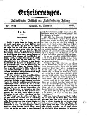 Erheiterungen (Aschaffenburger Zeitung) Dienstag 12. November 1867