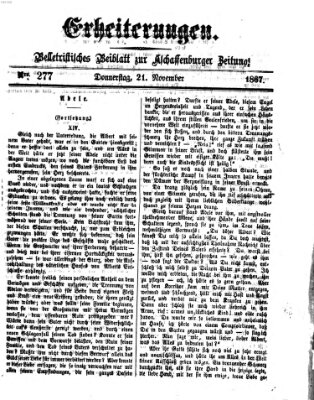 Erheiterungen (Aschaffenburger Zeitung) Donnerstag 21. November 1867