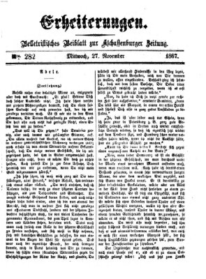 Erheiterungen (Aschaffenburger Zeitung) Mittwoch 27. November 1867