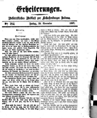 Erheiterungen (Aschaffenburger Zeitung) Freitag 29. November 1867