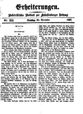 Erheiterungen (Aschaffenburger Zeitung) Samstag 30. November 1867