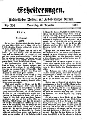 Erheiterungen (Aschaffenburger Zeitung) Donnerstag 26. Dezember 1867