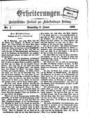 Erheiterungen (Aschaffenburger Zeitung) Donnerstag 2. Januar 1868