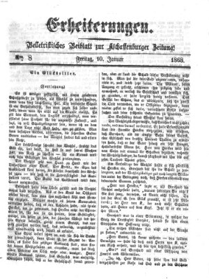 Erheiterungen (Aschaffenburger Zeitung) Freitag 10. Januar 1868