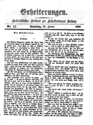 Erheiterungen (Aschaffenburger Zeitung) Donnerstag 16. Januar 1868