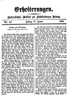 Erheiterungen (Aschaffenburger Zeitung) Freitag 17. Januar 1868