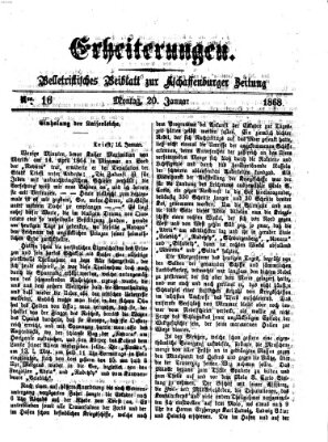 Erheiterungen (Aschaffenburger Zeitung) Montag 20. Januar 1868