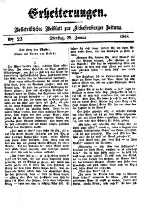 Erheiterungen (Aschaffenburger Zeitung) Dienstag 28. Januar 1868