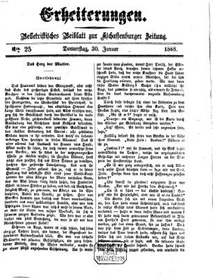 Erheiterungen (Aschaffenburger Zeitung) Donnerstag 30. Januar 1868