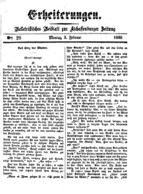 Erheiterungen (Aschaffenburger Zeitung) Montag 3. Februar 1868