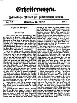 Erheiterungen (Aschaffenburger Zeitung) Donnerstag 13. Februar 1868