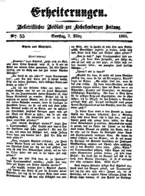 Erheiterungen (Aschaffenburger Zeitung) Samstag 7. März 1868