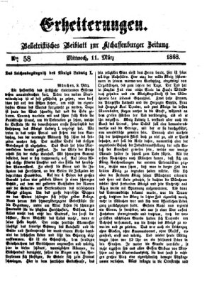 Erheiterungen (Aschaffenburger Zeitung) Mittwoch 11. März 1868