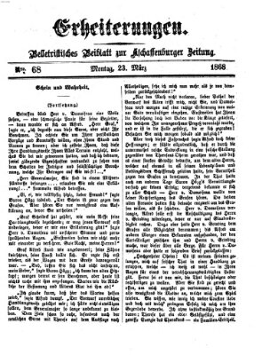 Erheiterungen (Aschaffenburger Zeitung) Montag 23. März 1868