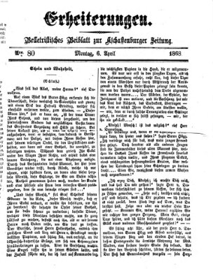 Erheiterungen (Aschaffenburger Zeitung) Montag 6. April 1868