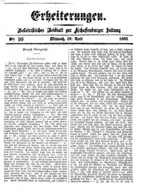 Erheiterungen (Aschaffenburger Zeitung) Mittwoch 29. April 1868