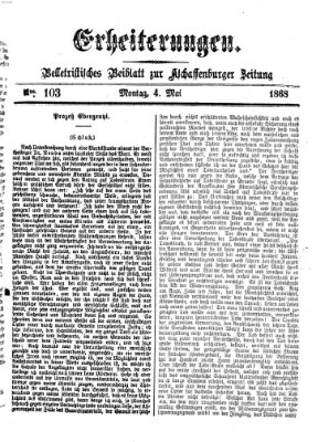 Erheiterungen (Aschaffenburger Zeitung) Montag 4. Mai 1868