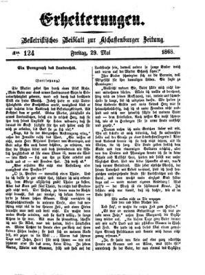 Erheiterungen (Aschaffenburger Zeitung) Freitag 29. Mai 1868