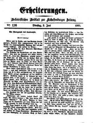 Erheiterungen (Aschaffenburger Zeitung) Dienstag 2. Juni 1868