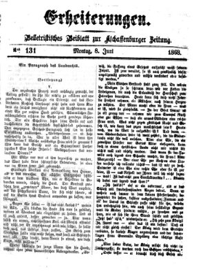 Erheiterungen (Aschaffenburger Zeitung) Montag 8. Juni 1868