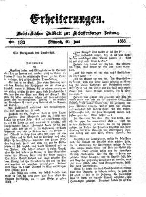 Erheiterungen (Aschaffenburger Zeitung) Mittwoch 10. Juni 1868